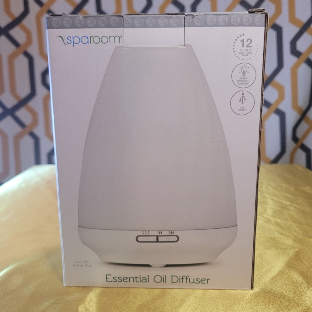 SpaRoom Aromatherapy Essential Oil Defuser Brand New In Box USB-powered,portable